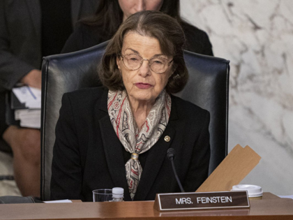 Senator Dianne Feinstein D-Calif., asks questions of Supreme Court nominee Ketanji Brown Jackson during a Senate Judiciary Committee confirmation hearing on March 22. She became the longest-serving woman senator on Saturday. File Photo by Ken Cedeno/UPI