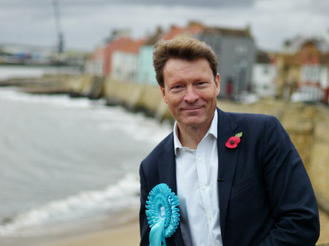 HARTLEPOOL, ENGLAND - NOVEMBER 07: Brexit party chairman, Richard Tice, announces his inte