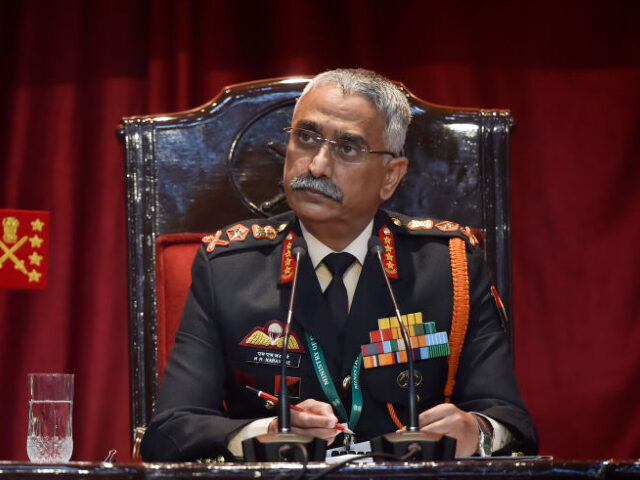 NEW DELHI, INDIA - JANUARY 12: Army Chief General Manoj Mukund Naravane during the annual
