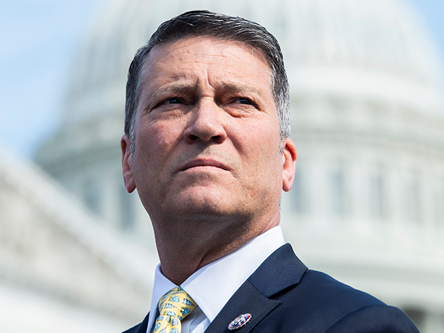 Rep. Ronny Jackson, R-Texas, attends a news conference with the GOP Doctors Caucus on the origins of covid-19, the delta variant, and vaccines, outside of the Capitol on Thursday, July 22, 2021. (Photo By Tom Williams/CQ-Roll Call, Inc via Getty Images)