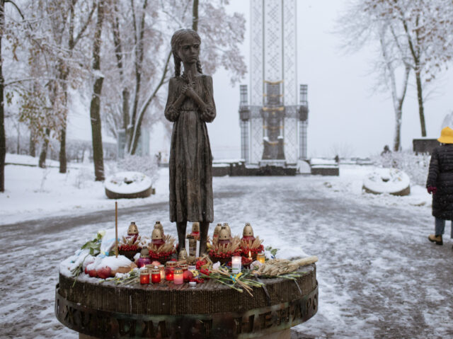 KYIV, UKRAINE - NOVEMBER 27: People visit the memorial to commemorate the victims of the H