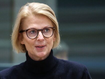 Elisabeth Svantesson, Sweden's finance minister, during a Eurogroup meeting at the Eu