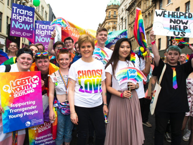 14/07/18 .QUEEN STREET - GLASGOW.First Minister Nicola Sturgeon at the 2018 Pride Parade.