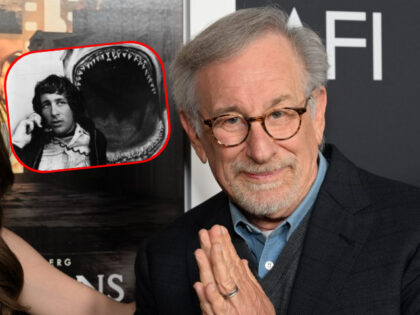 (INSET: Young Steven Spielberg on the set of "Jaws") Steven Spielberg attends AFI Fest 202