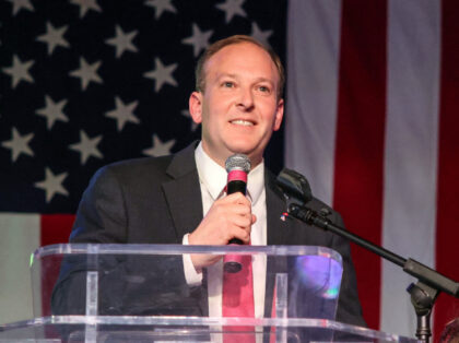 Patchogue, N.Y.; New York State Gubernatorial Candidate Lee Zeldin speaks to supporters at the Suffolk County Republican Election night headquarters at Stereo Garden in Patchogue, New York just after polls closed on Election night on November 8, 2022. (Photo by Thomas A. Ferrara/Newsday RM via Getty Images)