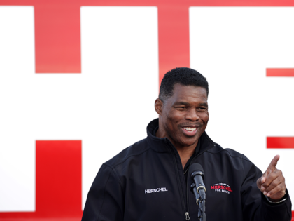 Georgia Republican senate candidate Herschel Walker speaks during a campaign rally on December 4, 2022 in Loganville, Georgia. Herschel Walker continued to campaign throughout Georgia in hopes of defeating incumbent Sen. Raphael Warnock (D-GA) in the upcoming runoff election on December 6. (Photo by Alex Wong/Getty Images)