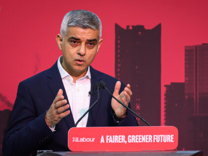 LONDON, ENGLAND - DECEMBER 08: Mayor of London Sadiq Khan speaks at the Labour Party Business Conference on December 8, 2022 in London, England. The conference was intended to bring together business leaders and Labour MPs to discuss the party's plans to "reboot" the UK economy. (Photo by Leon Neal/Getty …