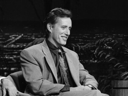 Actor James Woods during an interview with host Johnny Carson on March 15, 1991 -- (Photo by: NBCU Photo Bank/NBCUniversal via Getty Images via Getty Images)