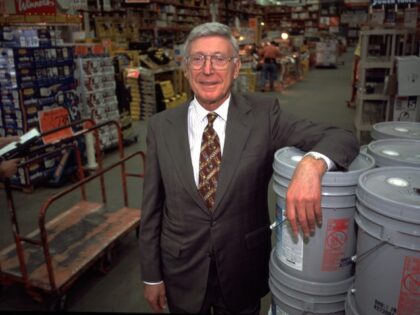 Home Depot CEO Bernie Marcus poses for a portrait in a Home Depot store October 15, 1998. (Erik Lesser/Liaison)