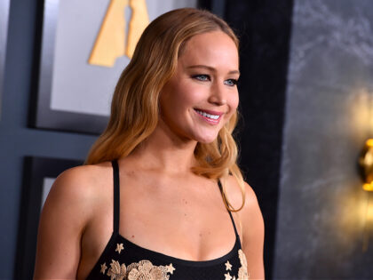 Jennifer Lawrence arrives at the Governors Awards on Saturday, Nov. 19, 2022, at Fairmont
