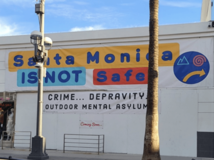 Santa Monica banner (Courtesy John Alle)
