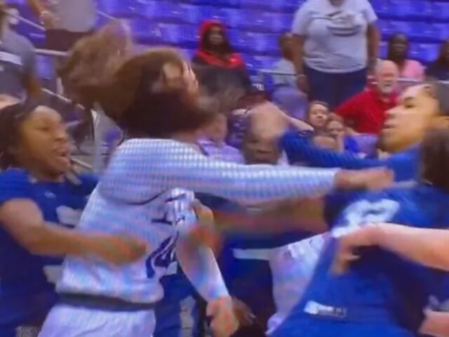 WATCH: Hair Pull Leads to Wild Fistfight During Women’s College Basketball Game