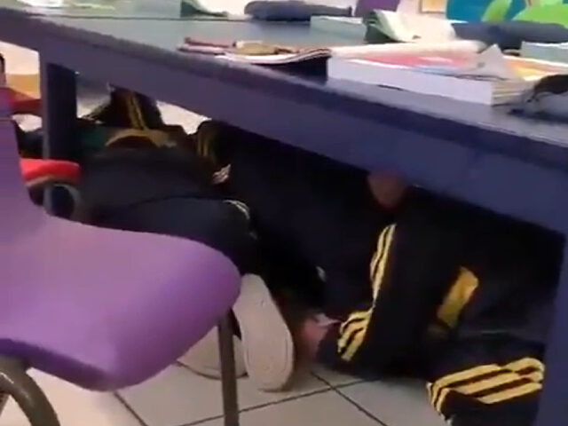WATCH: Mexican Children Hide Under School Desks as Nearby Sinaloa Cartel Gunmen Fight