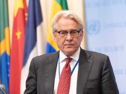 NEW YORK, UNITED STATES - 2022/11/28: Tor Wennesland, UN Special Coordinator for the Middle East Peace Process speaks to press at Security Council stakeout at UN Headquarters. (Photo by Lev Radin/Pacific Press/LightRocket via Getty Images)