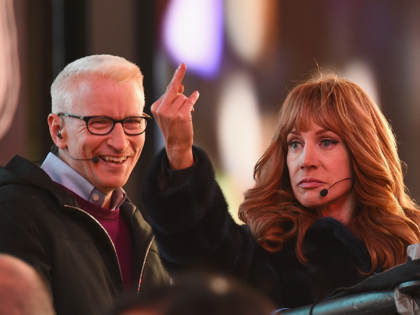 Anderson Cooper, seen here in 2016 with Kathy Griffin, has been a boozy ficture on CNN&#03