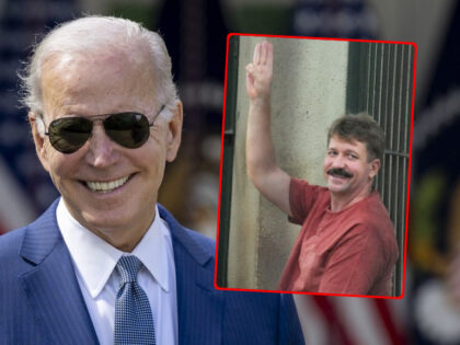 (INSET: Viktor Bout) resident Joe Biden delivers remarks on lowering healthcare costs, Tue