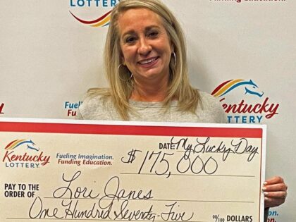 Lottery officials in Kentucky say Lori Janes won a lottery scratch-off prize while attendi
