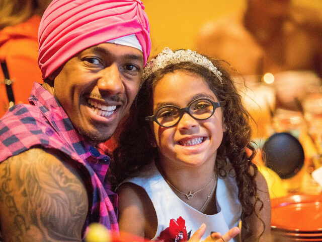 ANAHEIM, CA - APRIL 30: Nick Cannon (L) and Monroe Cannon celebrate the twins birthday at