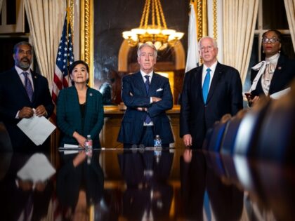 WASHINGTON, DC - DECEMBER 20: Democratic Members of the House Ways and Means Committee led by Chairman Rep. Richard Neal (D-MA) speaks during a press conference on Capitol Hill on Tuesday, Dec. 20, 2022 in Washington, DC. The committee voted along party lines to release the tax returns of former …