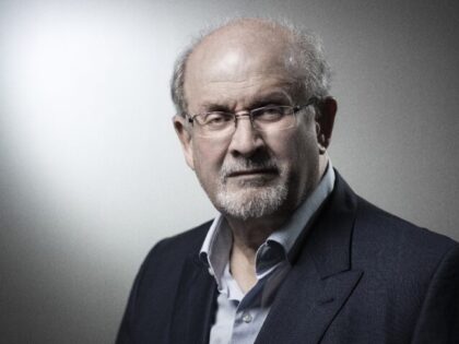 The author Salman Rushdie seen in Paris on September 10, 2018