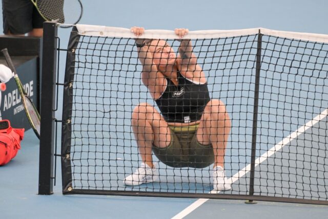 Belarusian Aryna Sabalenka at a practice session in Adelaide