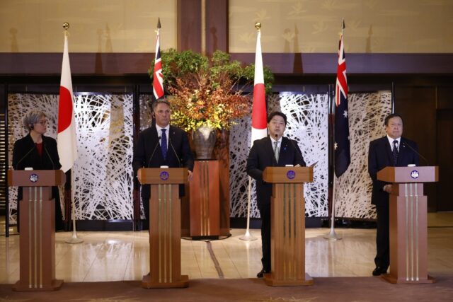 The meeting followed the signing in October of a security pact by Japan and Australia's pr