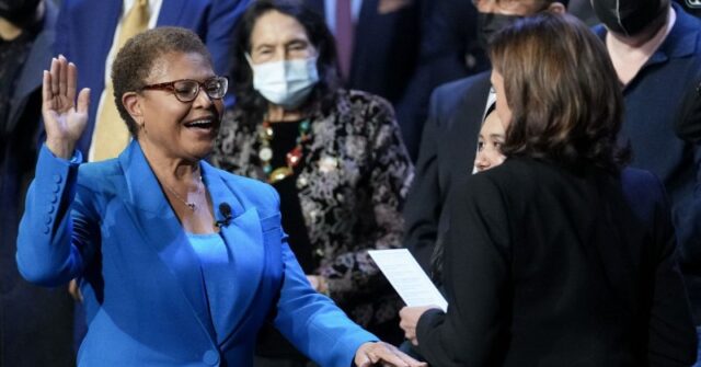 Karen Bass Sworn In As First Female Mayor Of Los Angeles - Breitbart