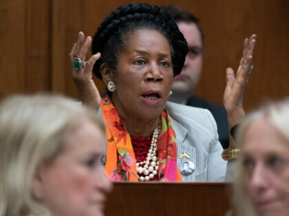 Rep. Sheila Jackson Lee, D-Texas, speaks as the House Judiciary Committee holds a hearing