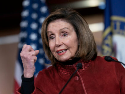 FILE - Speaker of the House Nancy Pelosi, D-Calif., holds a news conference at the Capitol