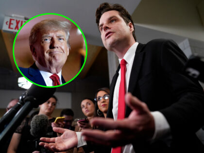 Rep. Matt Gaetz, R-Fla., speaks at the Capitol in Washington, Tuesday, Jan. 3, 2023, on th