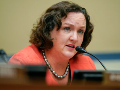 FILE - Rep. Katie Porter, D-Calif., speaks during a House Committee on Oversight and Reform hearing on gun violence on Capitol Hill in Washington, June 8, 2022. Porter of says she will seek the Senate seat currently held by Sen. Dianne Feinstein, a fellow Democrat and the longest serving member …