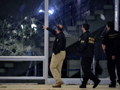 Federal police inspect the damage caused at the Supreme Court by supporters of former Braz