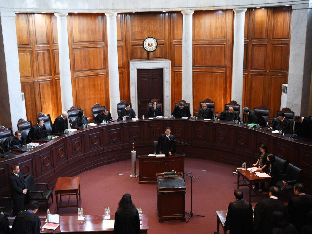 Members of the Supreme Court of the Philippines, led by its newly-appointed Chief Justice