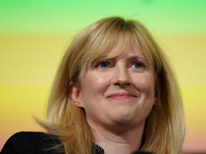 MP Rosie Duffield speaking during the first LGB Alliance annual conference at the Queen Elizabeth II Conference Centre in central London. Picture date: Thursday October 21, 2021. (Photo by Kirsty O'Connor/PA Images via Getty Images)