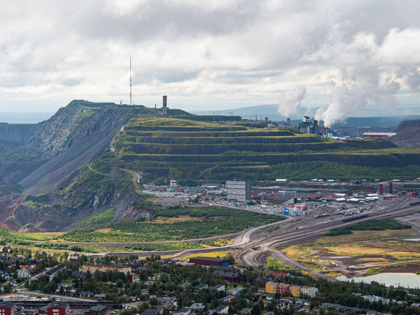 The iron mine of Swedish state-owned mining company LKAB (Luossavaara-Kiirunavaara Aktiebo