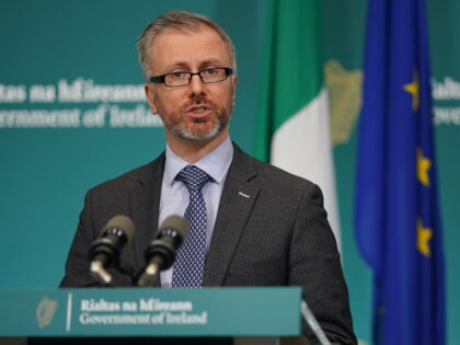 Minister for Children, Equality, Disability, Integration and Youth Roderic O'Gorman, TD speaking to the media at Government Buildings in Dublin about the Tuam mother and baby home. Picture date: Tuesday February 22, 2022. (Photo by Niall Carson/PA Images via Getty Images)