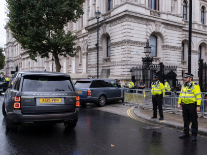 Police control the crowds in Westminster as Liz Truss, winner of the Conservative Party leadership race begins her tenure as Prime Minister and her motorcade drives up Whitehall to Downing Street on 5th September 2022 in London, United Kingdom. As new PM, Truss will have many key issues to deal …