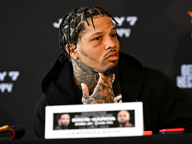 Gervonta Davis answers questions during a press conference about his upcoming bout Decembe