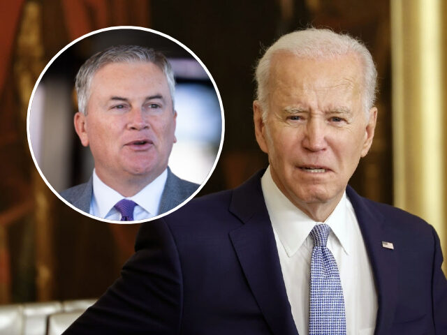 US President Joe Biden speaks during a ceremony at the White House marking the two-year an