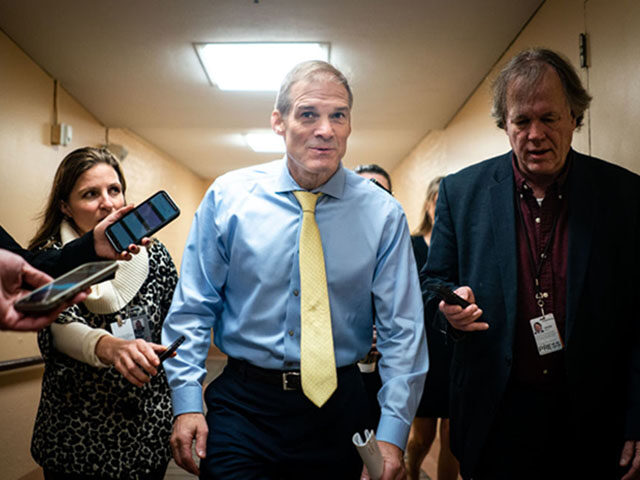 WASHINGTON, DC - JANUARY 10: Rep. Jim Jordan (R-OH) speaks with reporters as he departs a