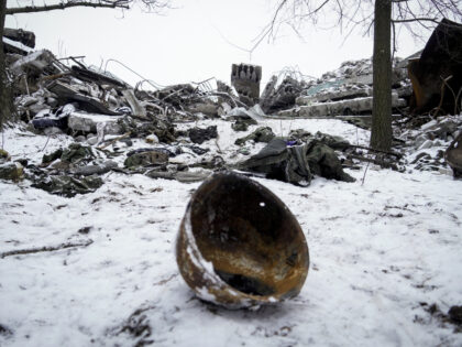 MAKIIVKA, UKRAINE - JANUARY 16: A view of debris at the Russian Armed Forces' tempora