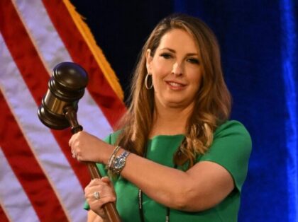 Ronna McDaniel, Chairwoman of the Republican National Committee (RNC) holds the gavel at the start of the 2023 Republican National Committee Winter Meeting in Dana Point, California, on January 27, 2023. - Divided as never before, the Republican party must choose a new Republican National Committee Chair on Friday, at …