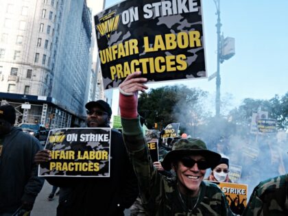 NEW YORK, NEW YORK - NOVEMBER 04: Hundreds of members of the United Mine Workers of America (UMWA) march to the Manhattan headquarters of BlackRock, the largest shareholder in the mining company Warrior Met Coal on November 04, 2021 in New York City. The miners and their supporters held a …