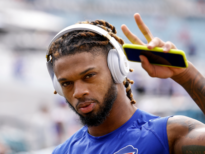 Safety Damar Hamlin #31 of the Buffalo Bills leaves the field after warm-ups before the game against the Jacksonville Jaguars at TIAA Bank Field on November 7, 2021 in Jacksonville, Florida. The Jaguars defeated the Bills 9 to 6. (Photo by Don Juan Moore/Getty Images)