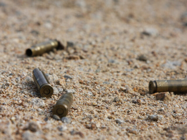 Used bullets lying on the ground
