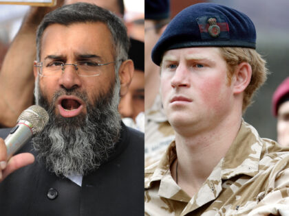 Muslim cleric Anjem Choudary speaks to a group of demonstrators protesting a film apparent