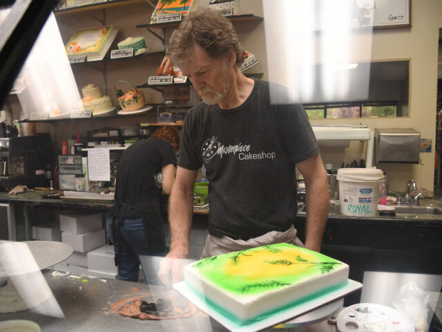 LAKEWOOD, CO - AUGUST 15: Baker Jack Phillips, owner of Masterpiece Cakeshop, manages his