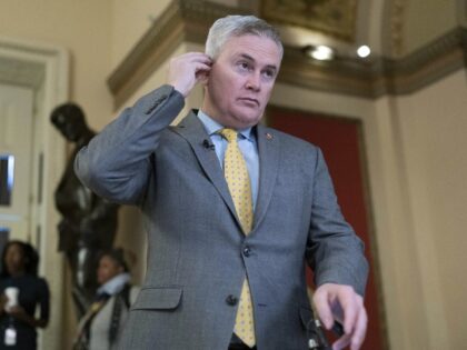 Rep. James Comer, R-Ky., talks to reporters as he walks to the to the House chamber, on Capitol Hill in Washington, Thursday, Jan. 12, 2023. (Jose Luis Magana/AP)
