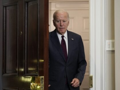 WASHINGTON, DC - DECEMBER 13: U.S. President Joe Biden arrives to speak in the Roosevelt Room of the White House December 13, 2022 in Washington, DC. President Biden spoke about inflation, as consumer prices rose less than expected in November. (Drew Angerer/Getty Images)