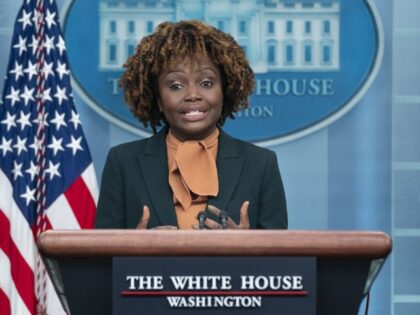 White House press secretary Karine Jean-Pierre speaks during a briefing at the White House, Tuesday, Jan. 24, 2023, in Washington. (Evan Vucci/AP)